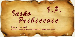 Vasko Pribićević vizit kartica
